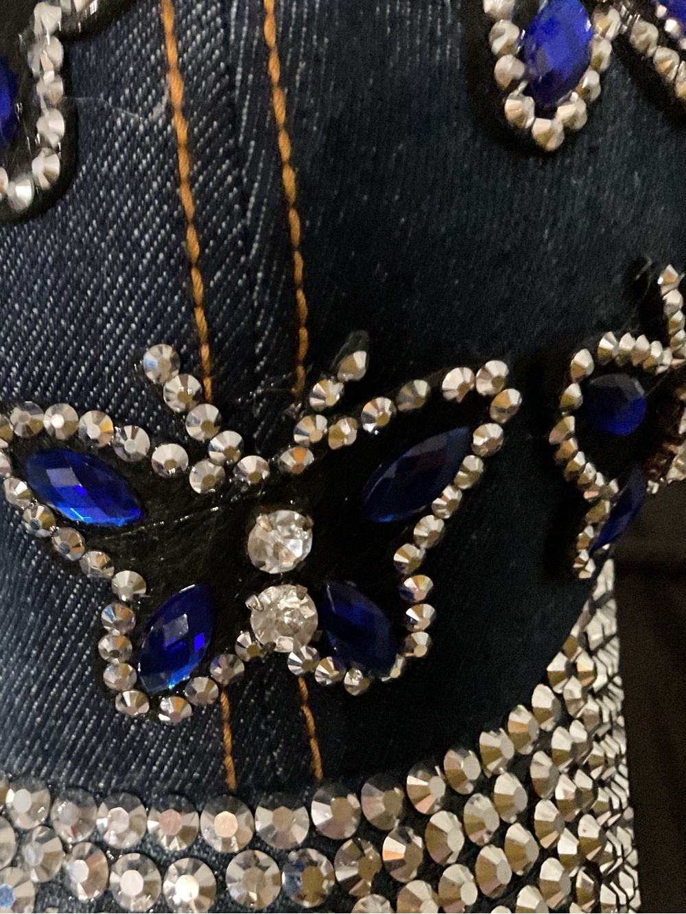 NWOT Embellished Blue Butterfly Women's Jeans